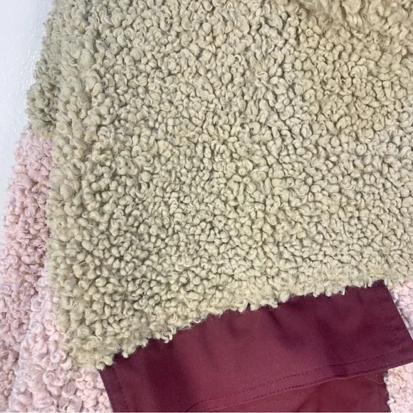 For Love and Lemons Sherpa Patchwork Color Block Full Zip Jacket - Picture 7 of 16